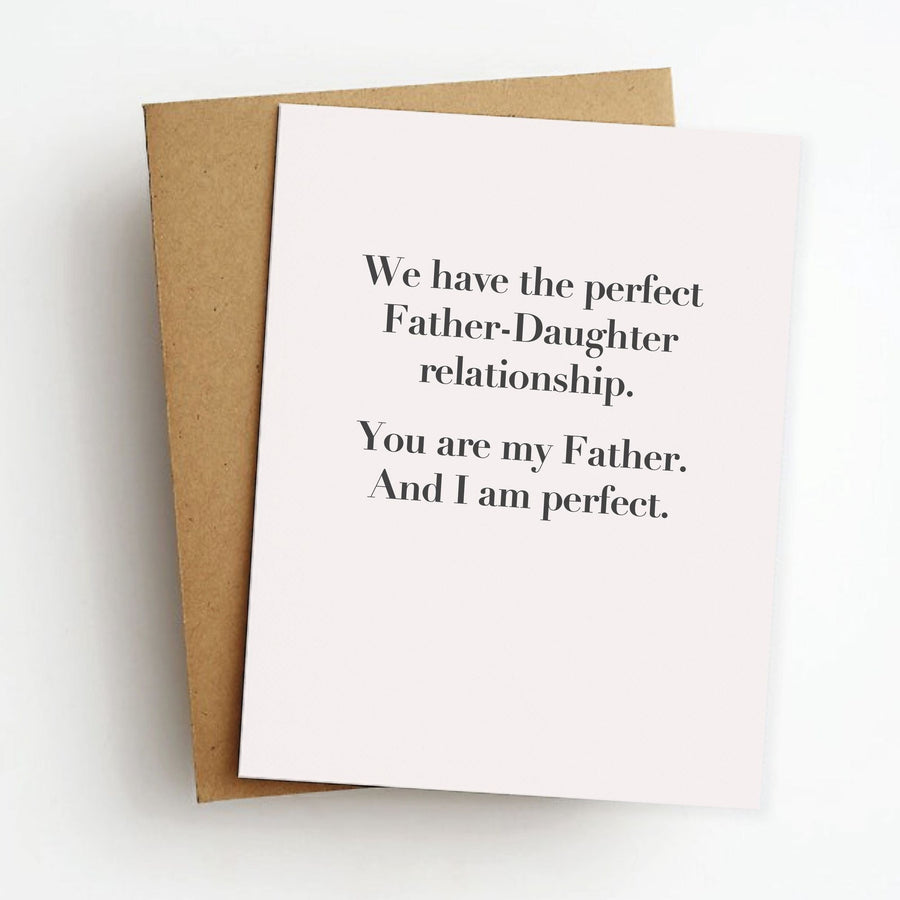 Perfect Daughter Father's Day Card