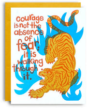 Courage Tiger Friendship Card