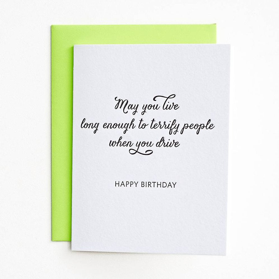 Terrify People When You Drive Birthday Card