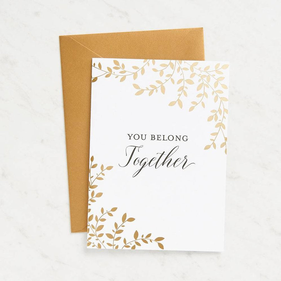 Belong Together Gold Foil Wedding Card