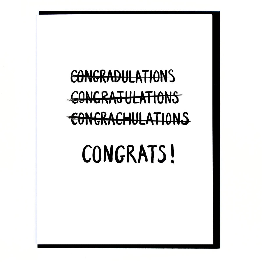 Can't Spell Congrats Card