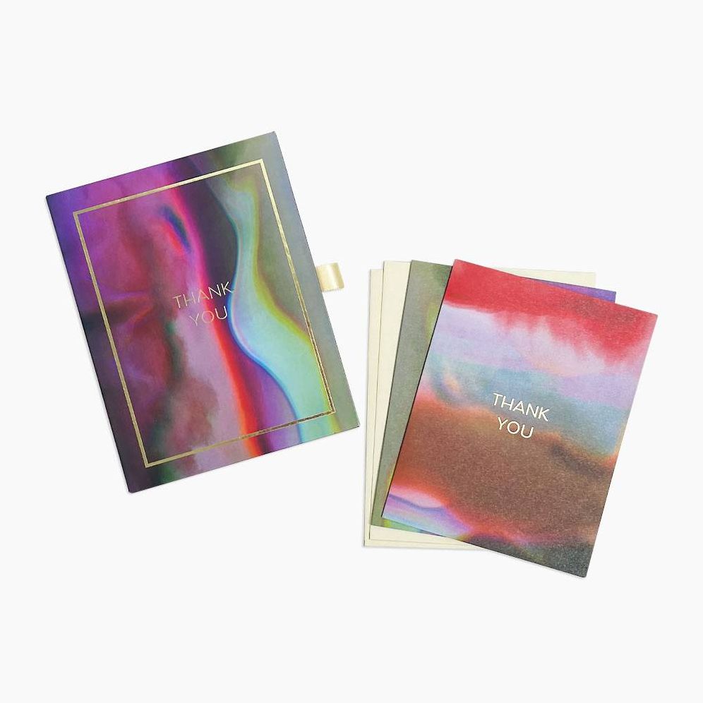 Inky Watercolor Thank You Card Set