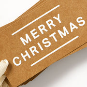 Kraft Merry Christmas Gift Tags
