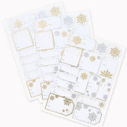 Silver/Gold Snowflakes Adhesive Labels