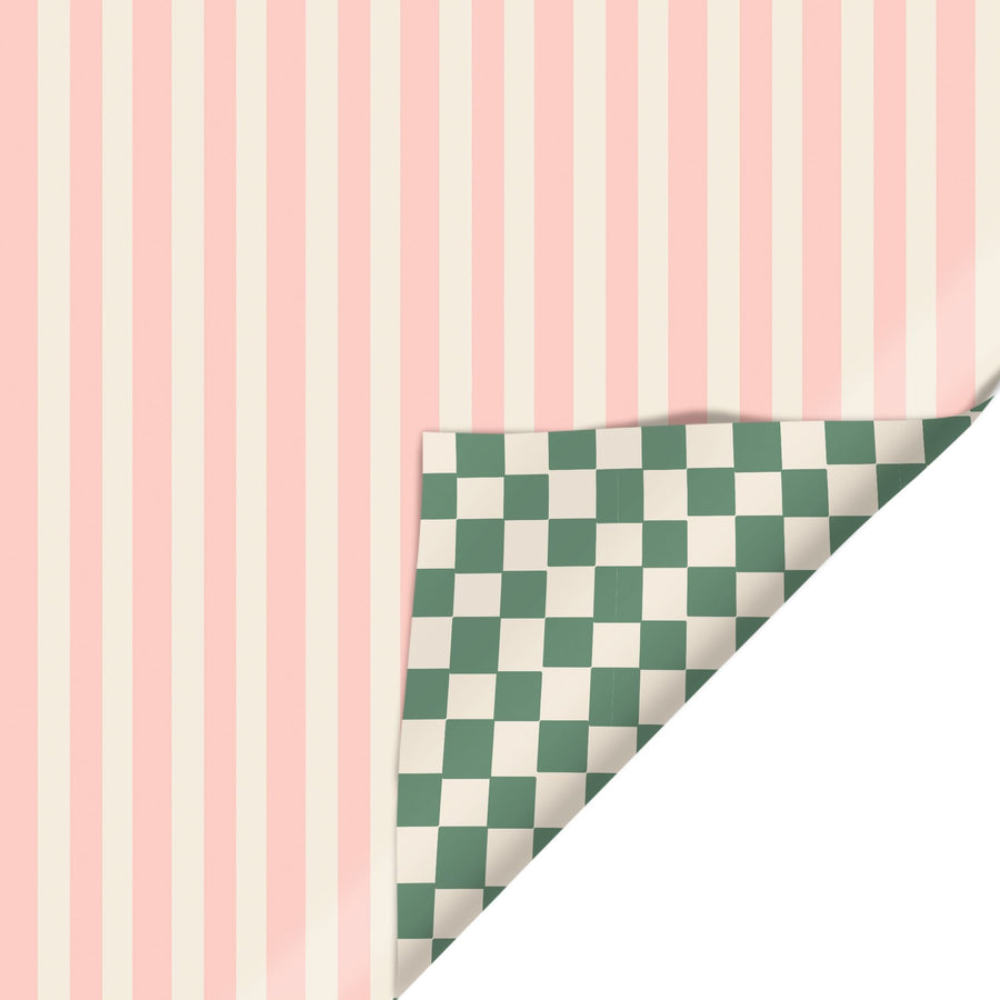 Checker Stripe Reversible Roll Wrap