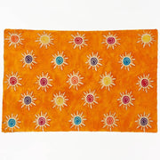 Multi Color Suns On Orange Handmade Paper