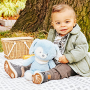 Baby GUND Sustainable Puppy Plush Stuffed Animal Made from Recycled Materials For Babies and Newborns Blue/Cream, 13"