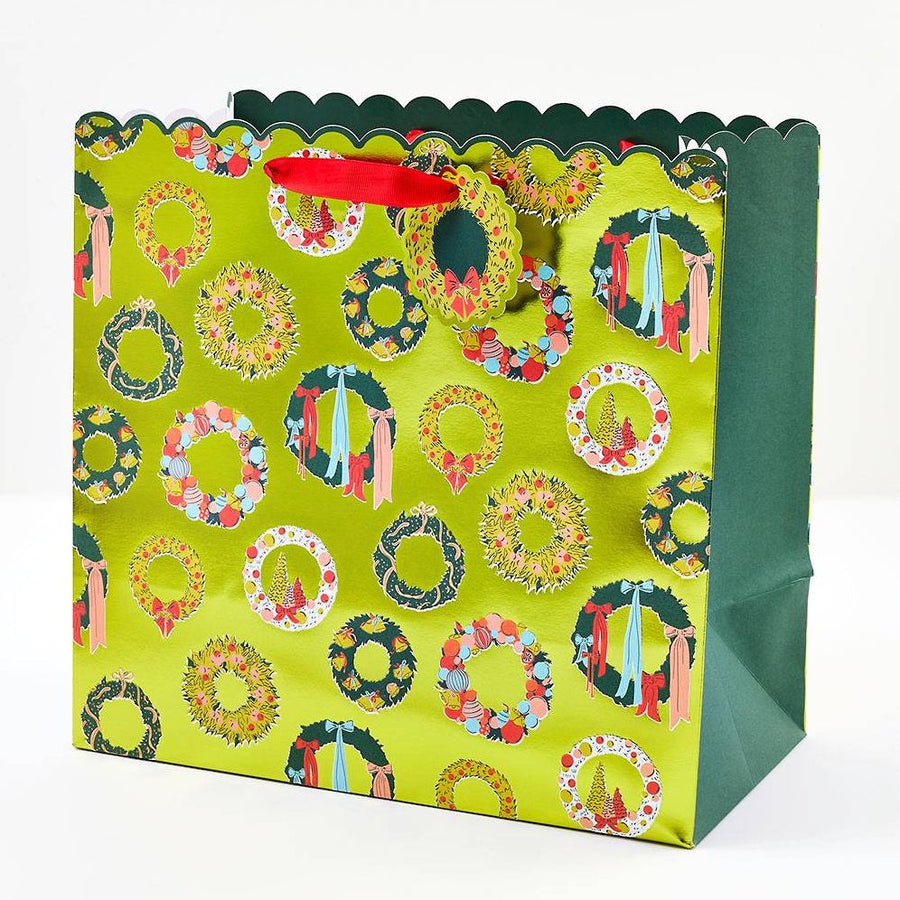 Colorful Wreaths Large Gift Bag