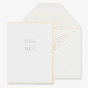 Miss to Mrs. Wedding Shower Card