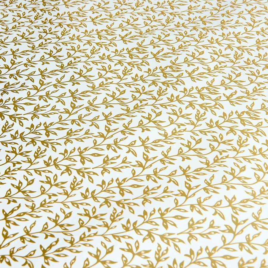 Gold Vines on Cream Stone Wrapping Paper