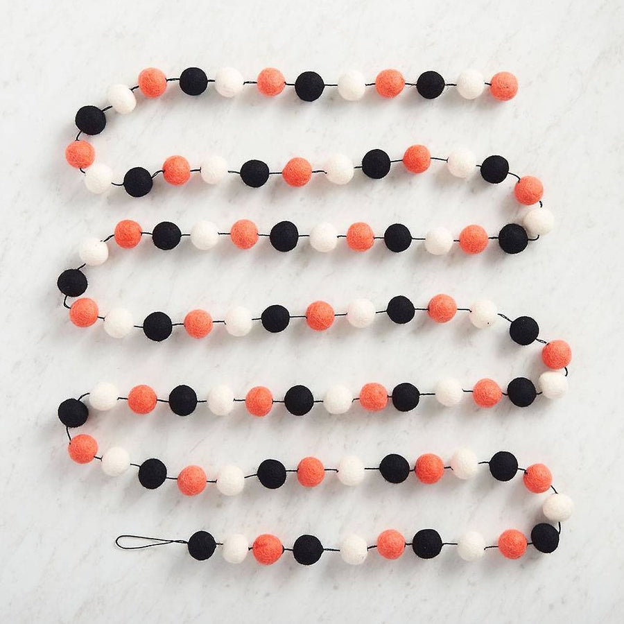 Halloween Felt Pom Pom Garland