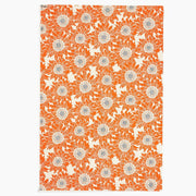Orange Flowers on Cream Handmade Paper