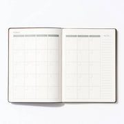 Black Leatherette Perpetual Planner
