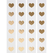 Gold Foil Heart Circle Stickers