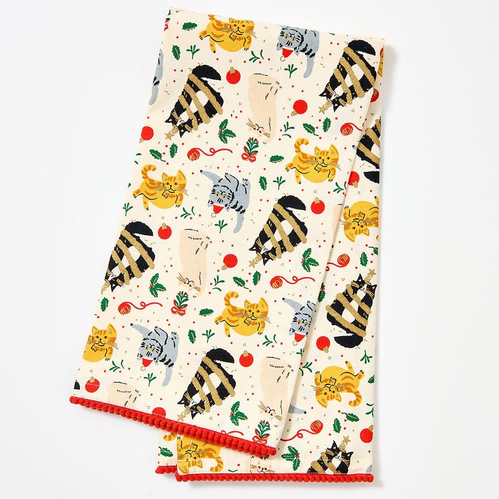 Christmas Cats Tea Towel