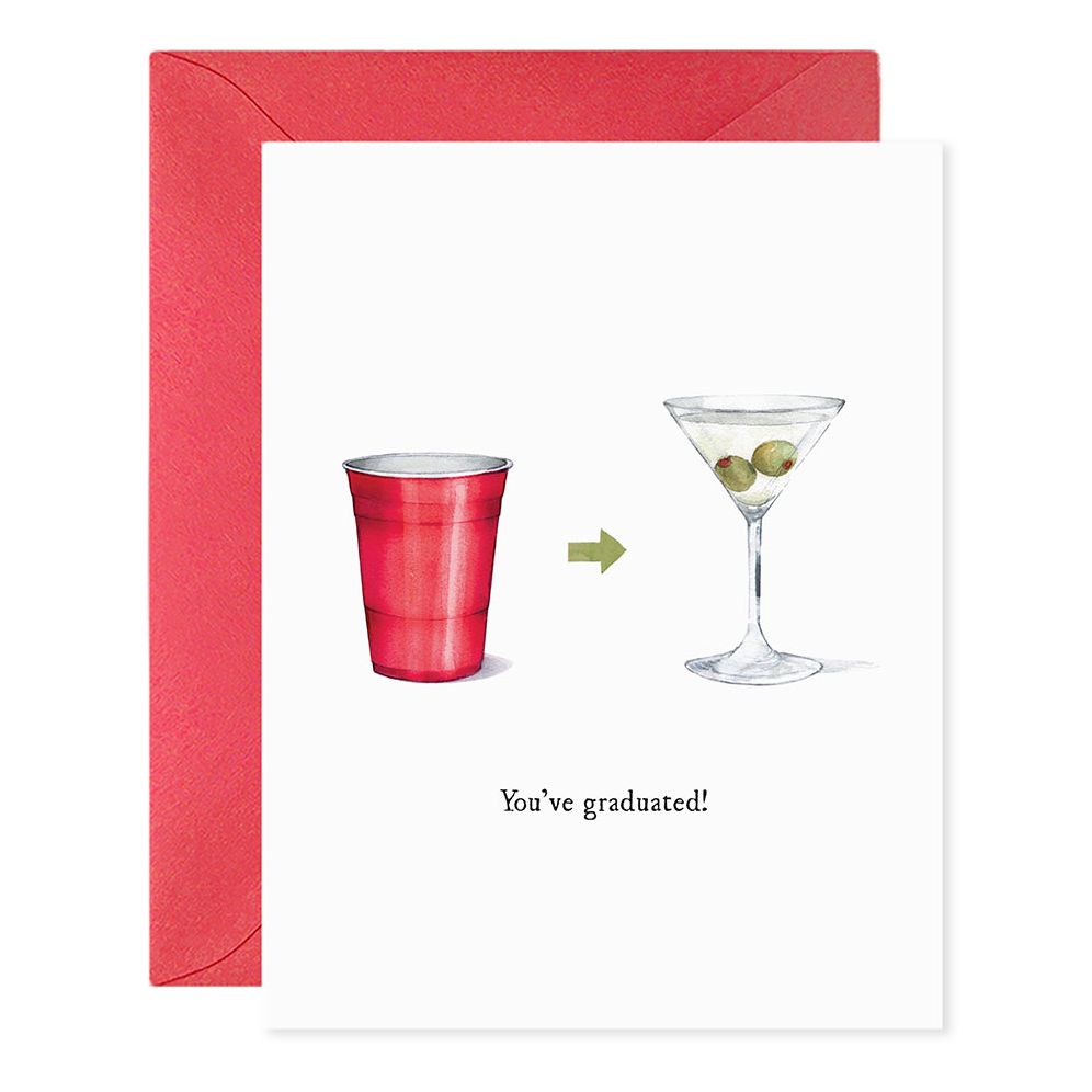 You've Graduated Martini Greeting Card