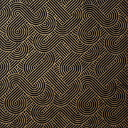 Geometric Gold on Black Handmade Paper