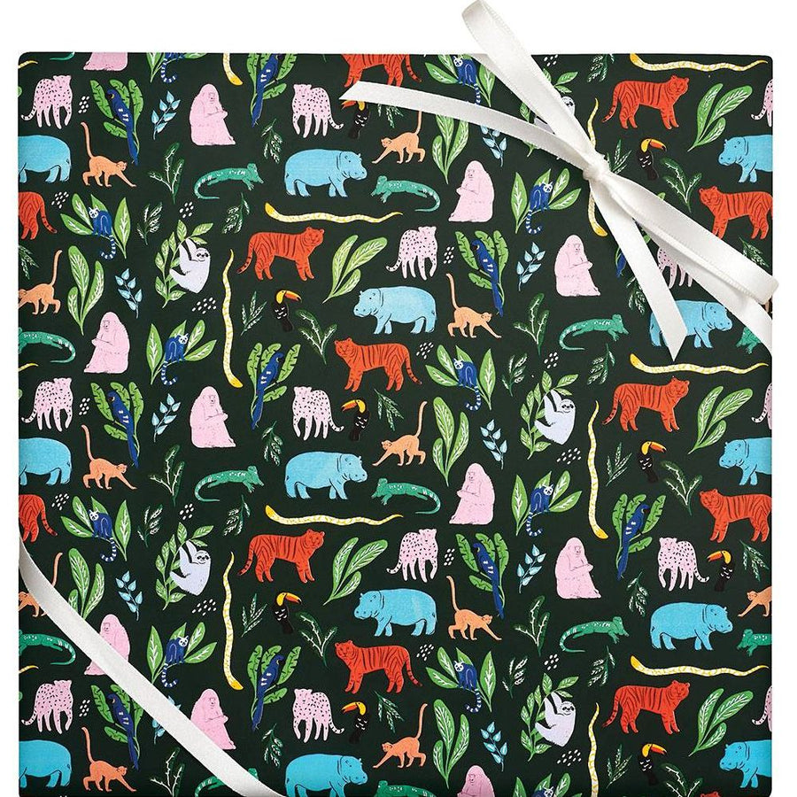 Tropical Jungle Animals Stone Wrapping Paper