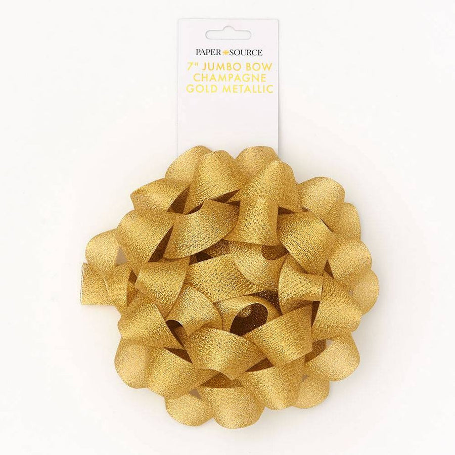 Champagne Gold Metallic Jumbo Bow