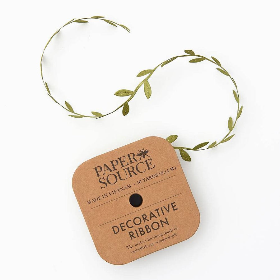 Olive Leaves Ribbon 1" 10 YD