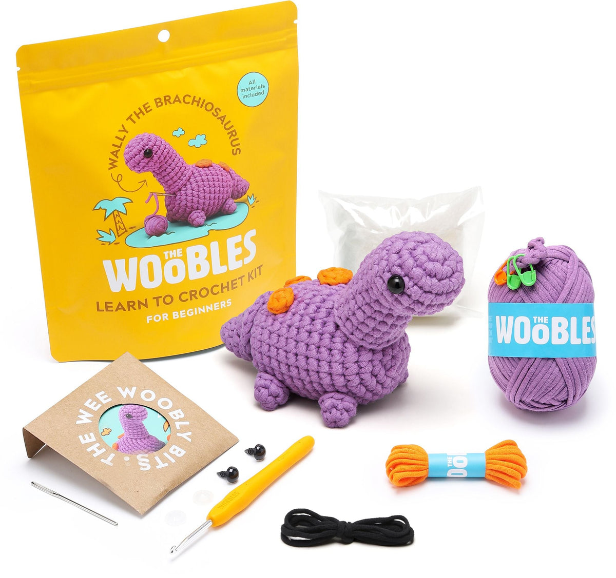 Wally the Brachiosaurus Learn to Crochet kit