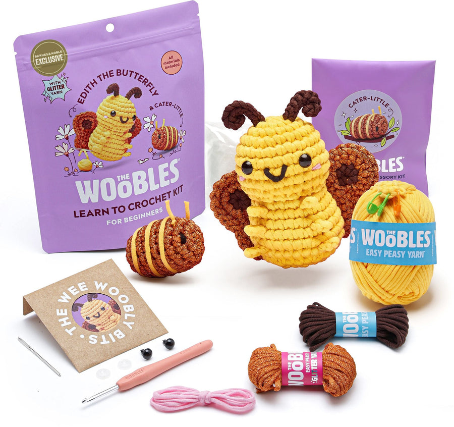 Edith the Butterfly and Cater-Little Learn To Crochet Kit