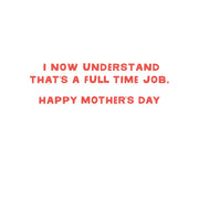 Mothers Day Greeting Card Overthinking