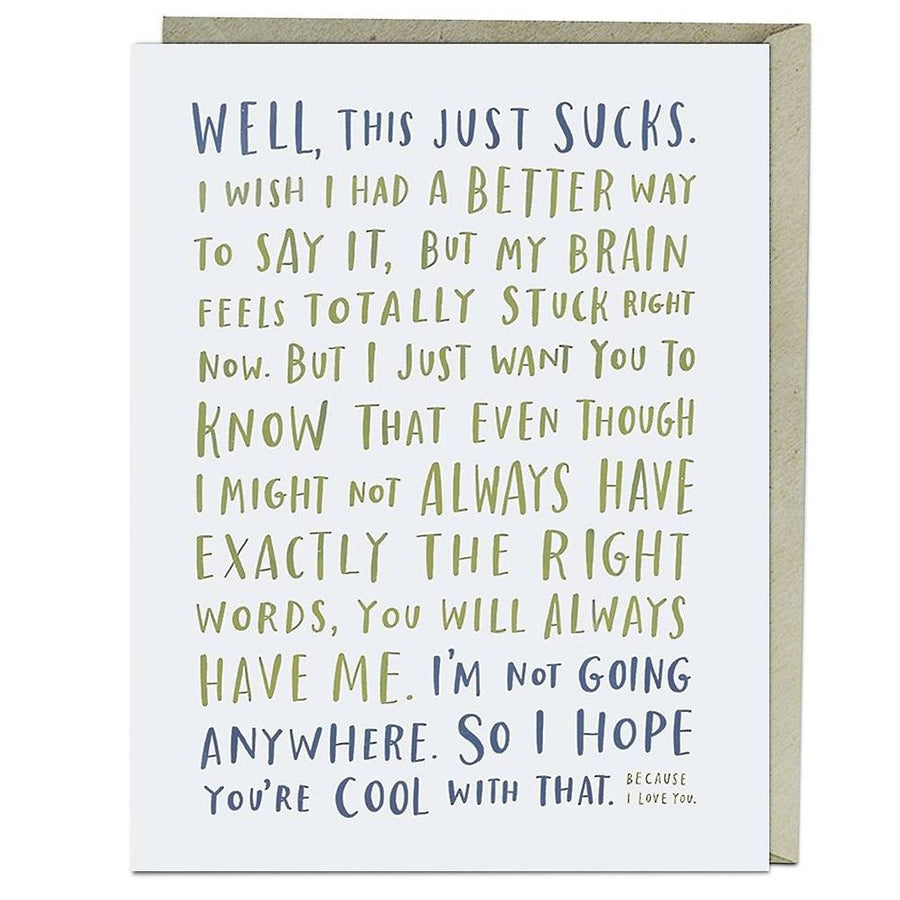 Awkward Sympathy Empathy Card