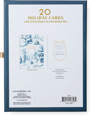 Season's Greetings Toile Boxed Christmas Cards Set of 20