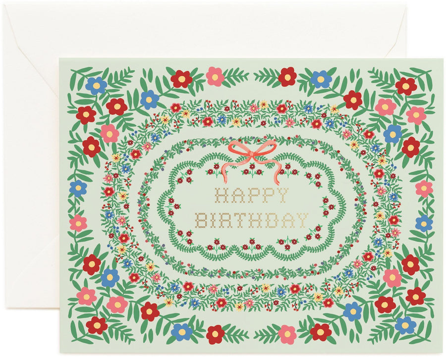 Rosette Birthday Card