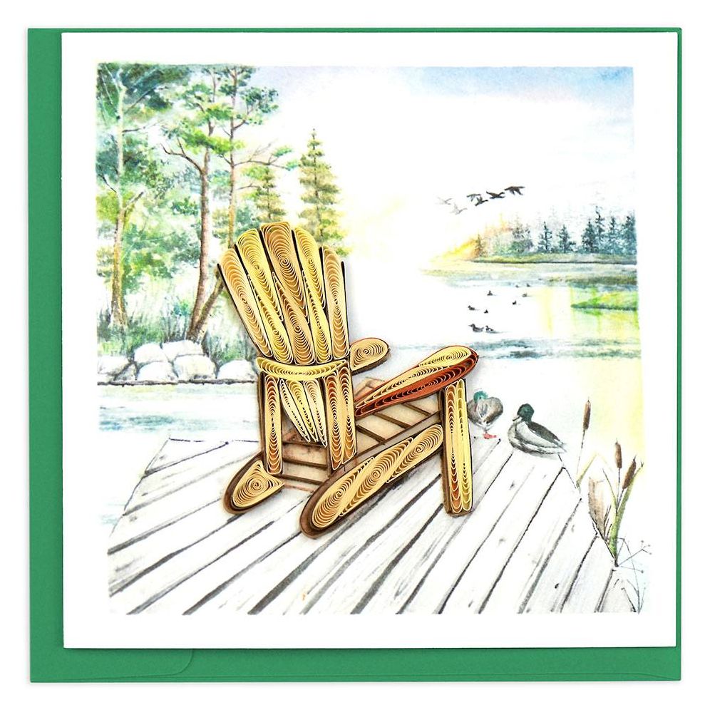 Quilling Adirondack Lake Greeting Card