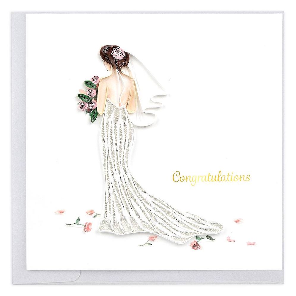 Quilled Bride-to-Be Greeting Card