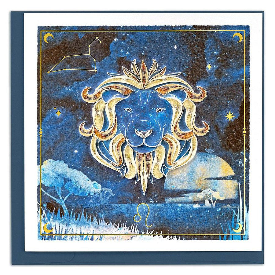 Quilled Zodiac Collection - Leo Greeting Card