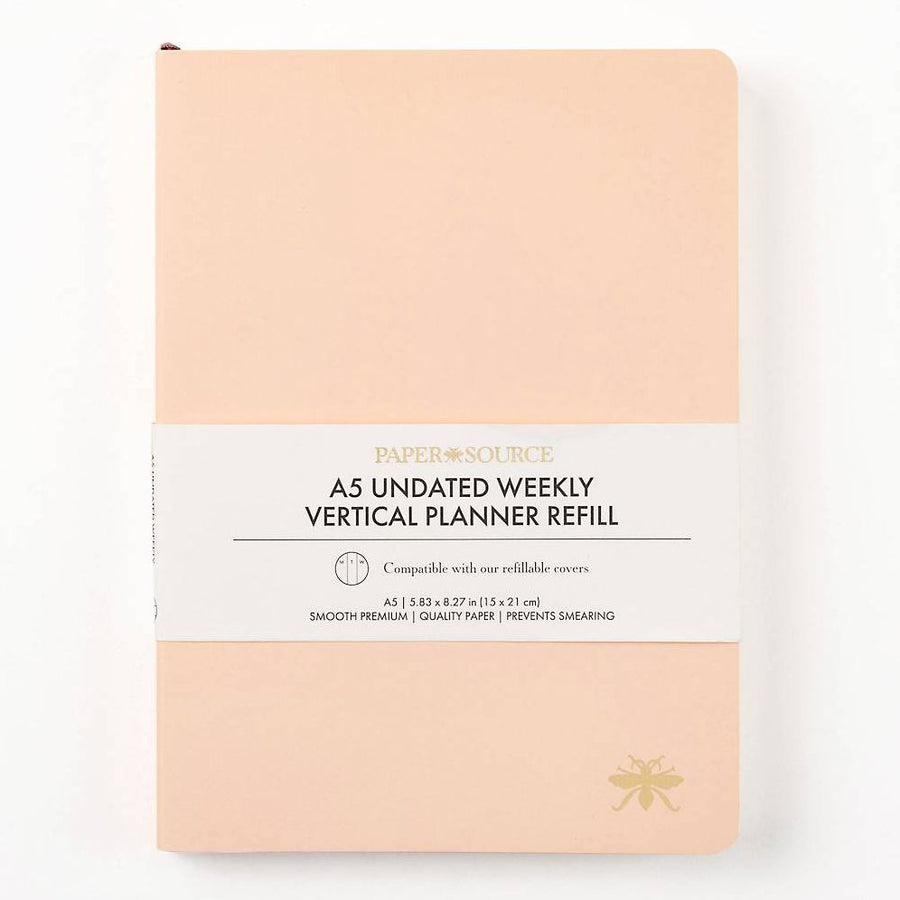 Paper Source A5 Weekly Vertical Undated Planner Pages