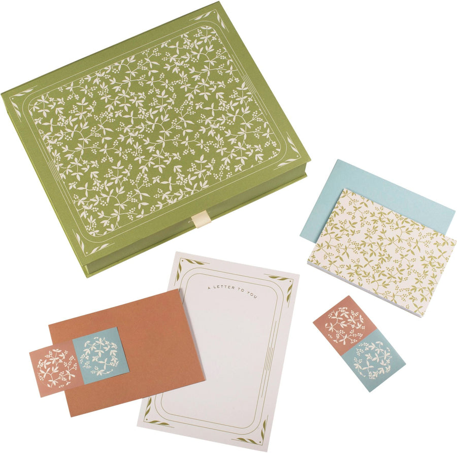 Folksy Berry Stationery Set