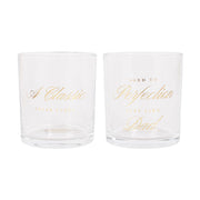 Aged to Perfection Whiskey Glasses Set of 2