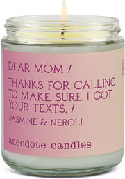 Dear Mom Glass Jar Candle