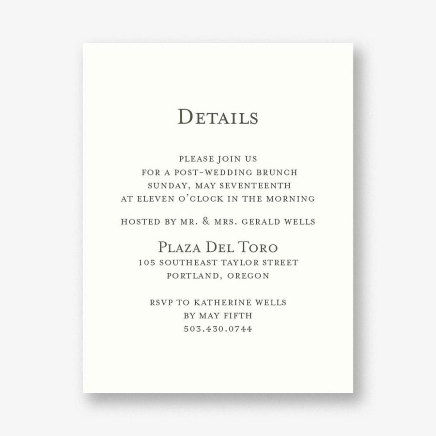 Sierra Information Card