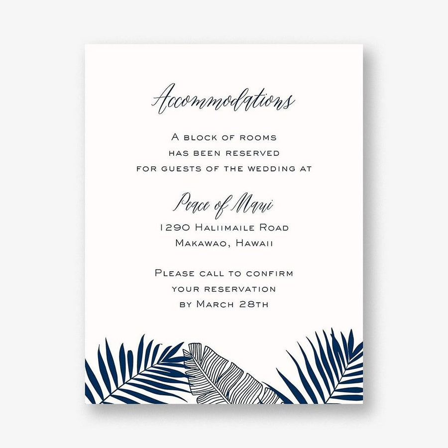 Palms Information Card