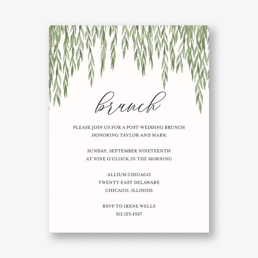 Willow Boughs Information Card