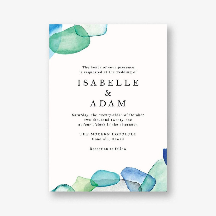 Seaglass Wedding Invitation