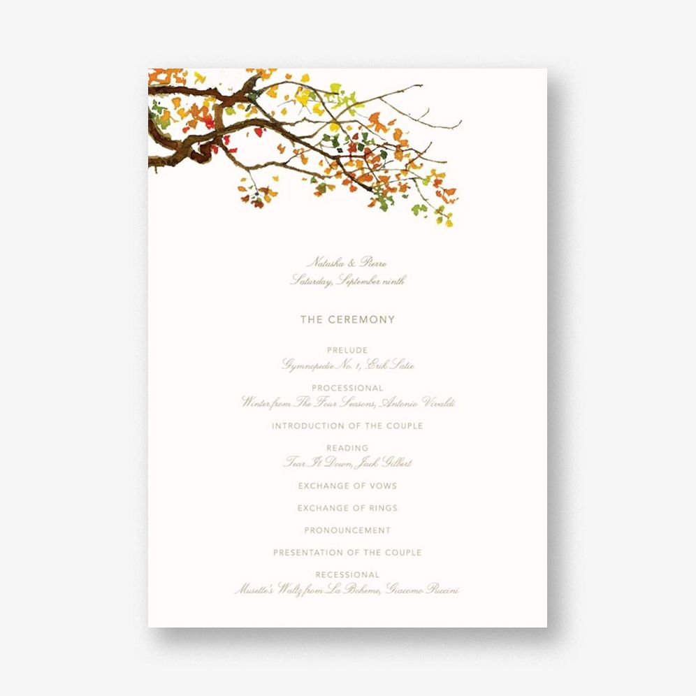 Autumn Boughs Program