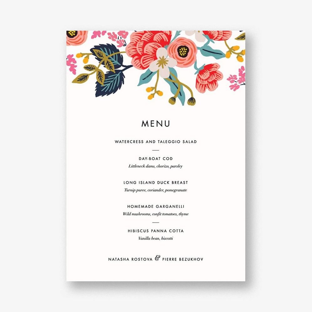Birch Monarch Menu
