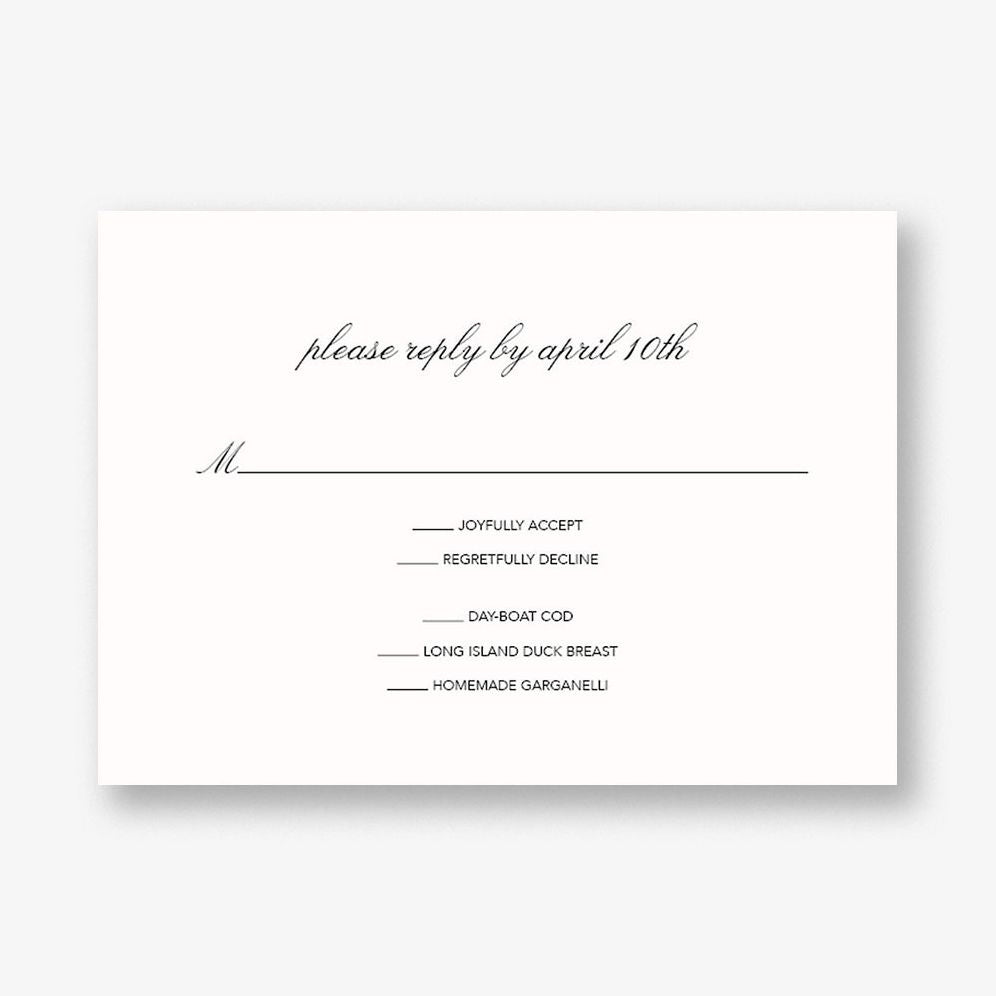 Gardenia Response Card