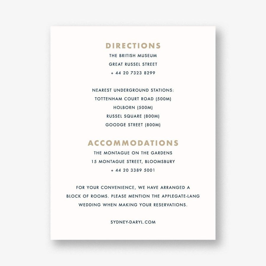 Nautical II Information Card
