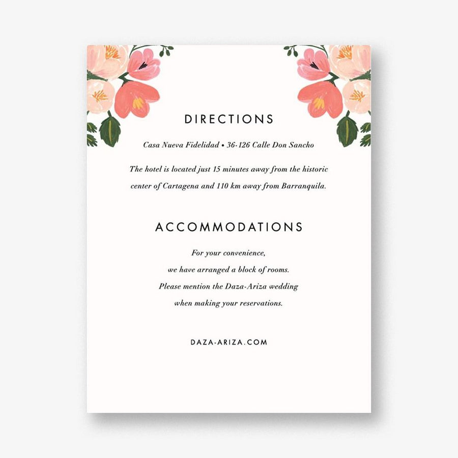 Pastel Petals Information Card
