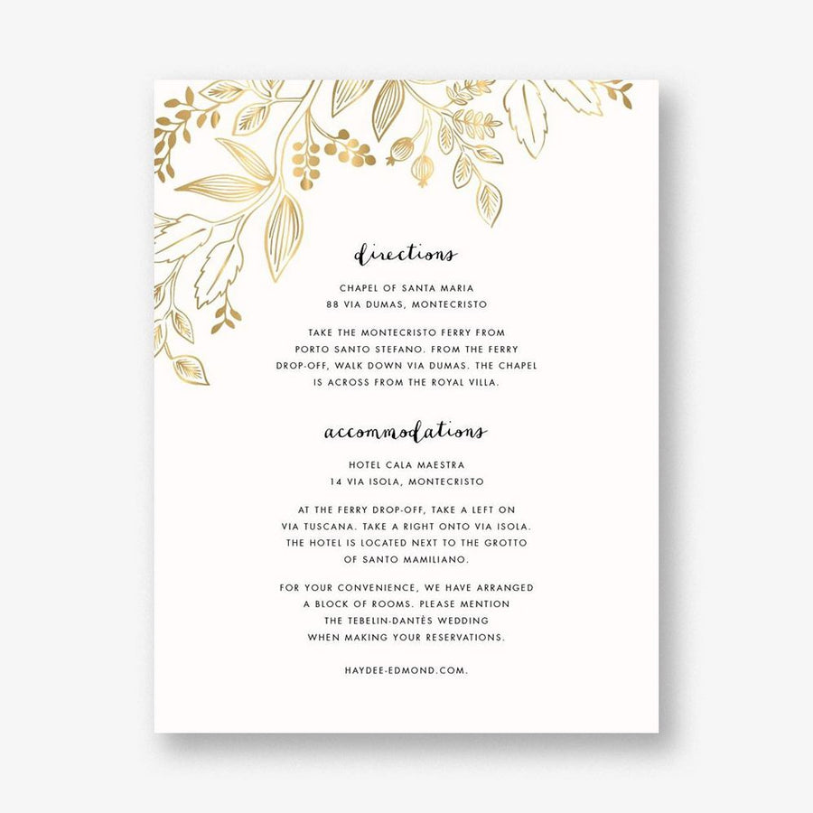 Queen Anne Information Card