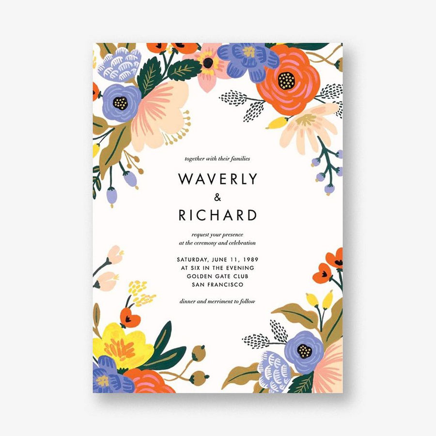 Vivid Florals Wedding Invitation