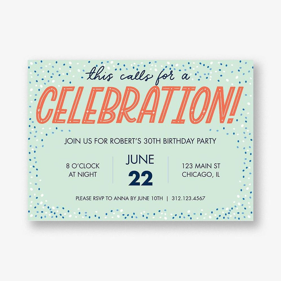 Celebration Birthday Party Invitation