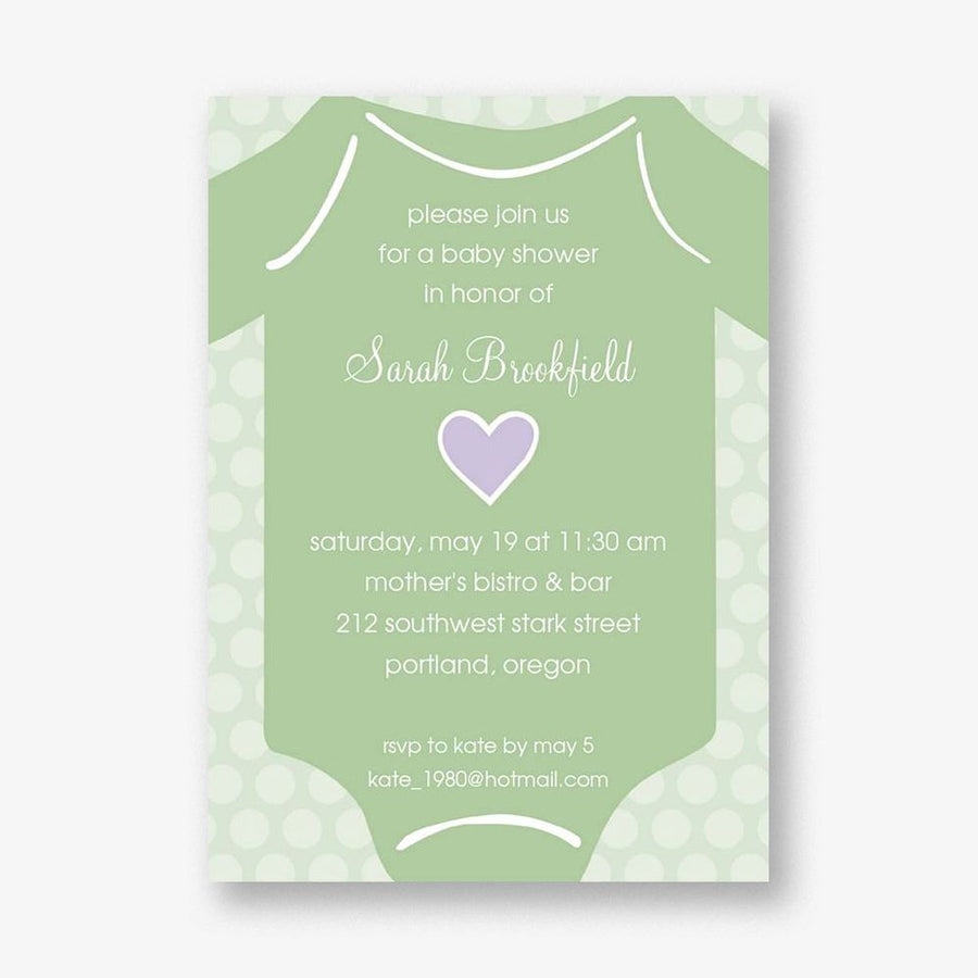Onesie Baby Shower Invitation